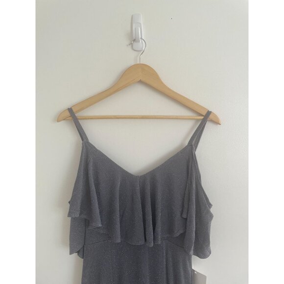 Show Me Your Mumu Dress Womens Small Renee Maxi Ruffle Dancing Queen Shine Smoke - Picture 6 of 12